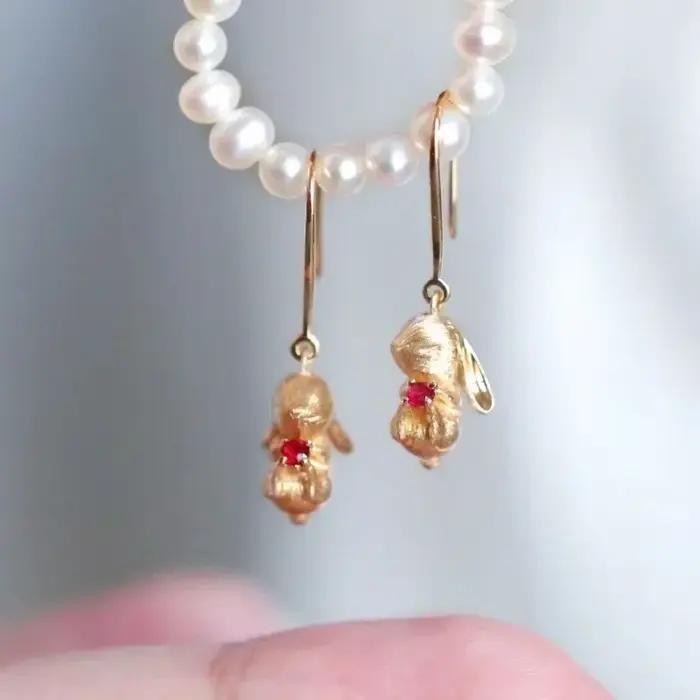 Ensembles de bijoux en forme de lapin mignon et exquis