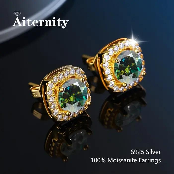 D VVS1 Moissanite boucles d'oreilles pour femmes passer diamant testeur stylo S925 platine placage Moissanita avec 2