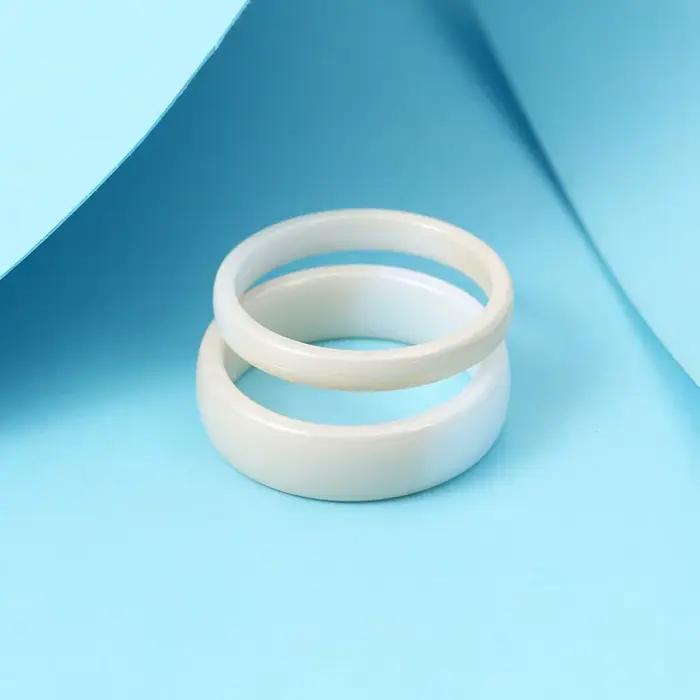 Bagues en céramique lisse pour femmes, bijoux de mariage en céramique saine, bague d'amour faite à la main, mode, R2 couleurs, nouveau design