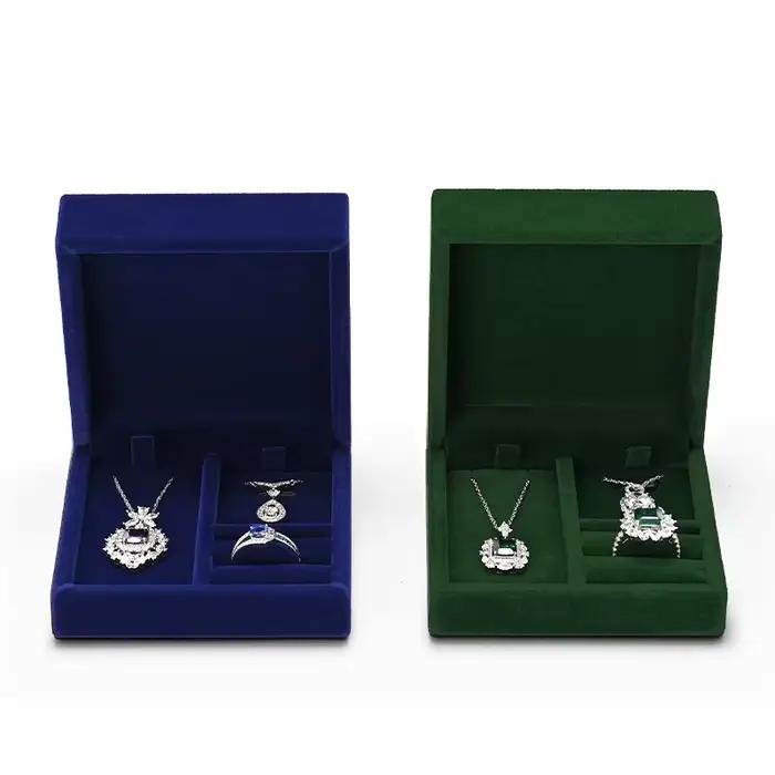 Boîte à bijoux en velours pour rangement et protection de bijoux, cadeau d'anniversaire ou mariage, collection personnelle, organisation et exposition de bijoux