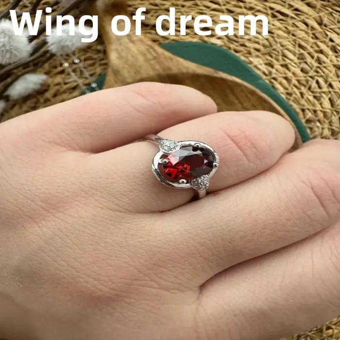 Ensemble de bijoux de luxe en argent Sterling 925, incrusté de cristal rouge, collier, boucles d'ore