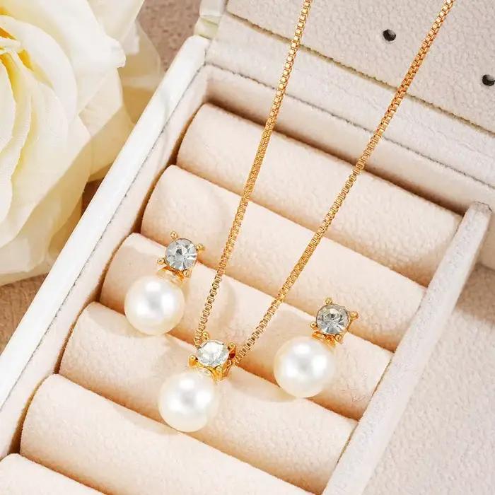 Bijoux en fausses perles pour femmes, style français, luxe discret, adaptés à un usage quotidien, aux fêtes, aux banquets, cadeau idéal