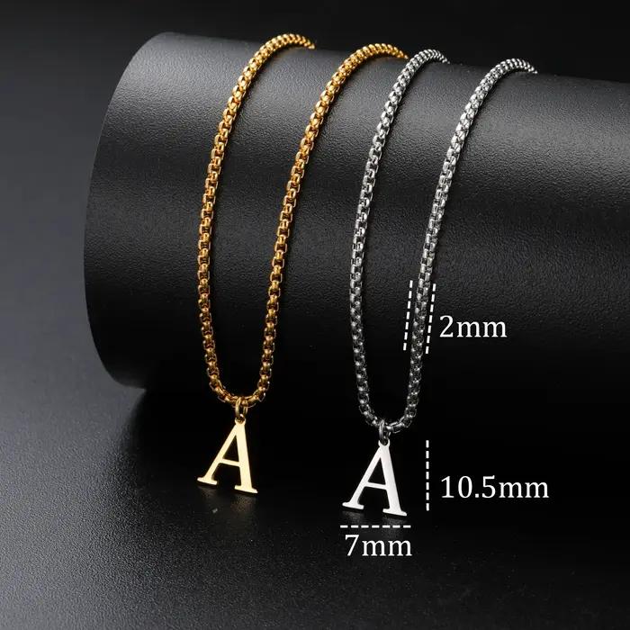Collier chaîne Cazador A-Z avec initiale pour homme