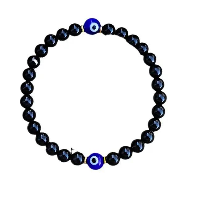 Bracelet de protection tourmaline noire anti-stress pour homme et femme élégant pour occasions spéciales et quotidien
