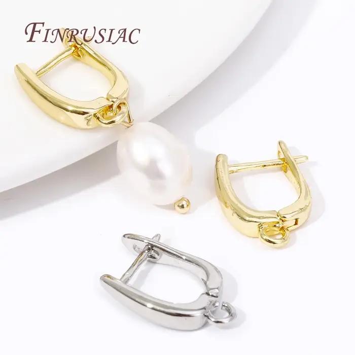 Crochets de boucle d'oreille plaqués or 18 carats pour femmes