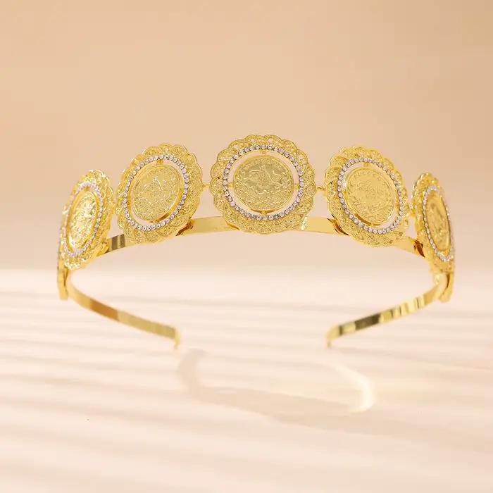 Ensemble de bijoux de mariée dorée