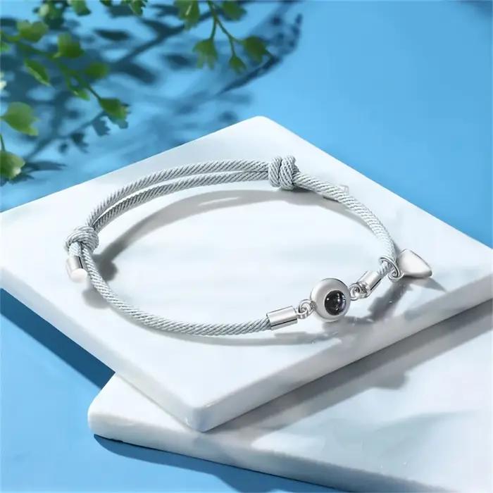 Bracelets de Projection de photos de Couple personnalisables