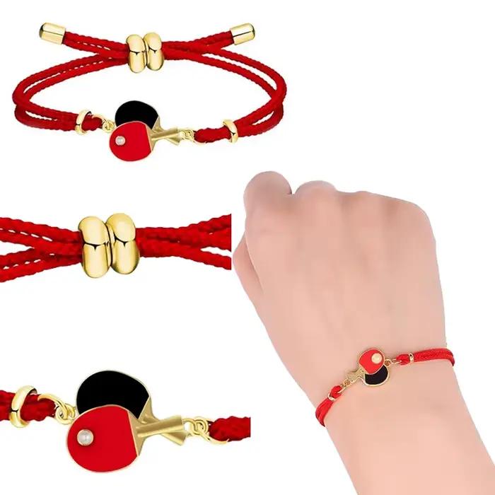Bracelet Souvenir de Tennis de Table pour Femme – Bijou Polyvalent au Design Unique et Personnalisé – Cadeau Commémoratif