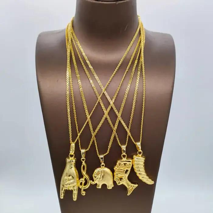 JOand Pmotfor-Bijoux en Cuivre Plaqué Or pour Homme et Femme, Accessoires Africains, Dubaï, Taille S