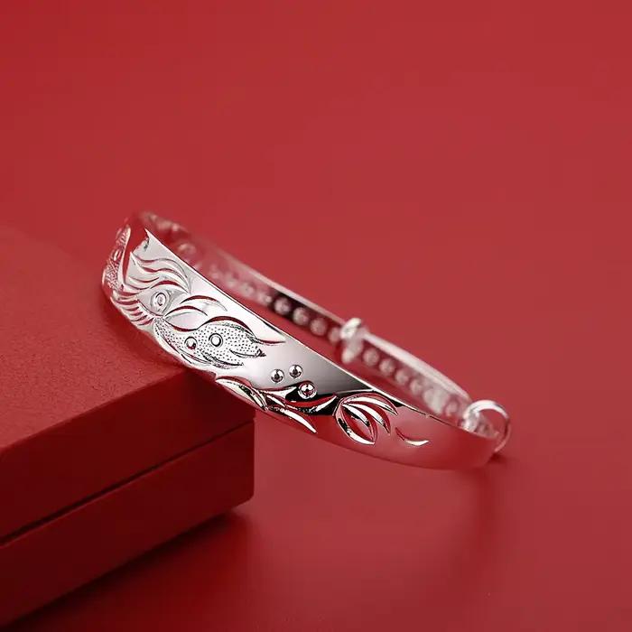 Bracelet phénix de luxe en argent Sterling 925 pour femmes, un cadeau de fête élégant, accessoires de bijoux de mariage