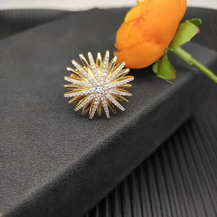 Bague Quotidienne VKVVA Fashion Dy Jewelry en Cristal Coloré et Pierres Précieuses Géométriques pour Femme, Cadeau d'Anniversaire Unique