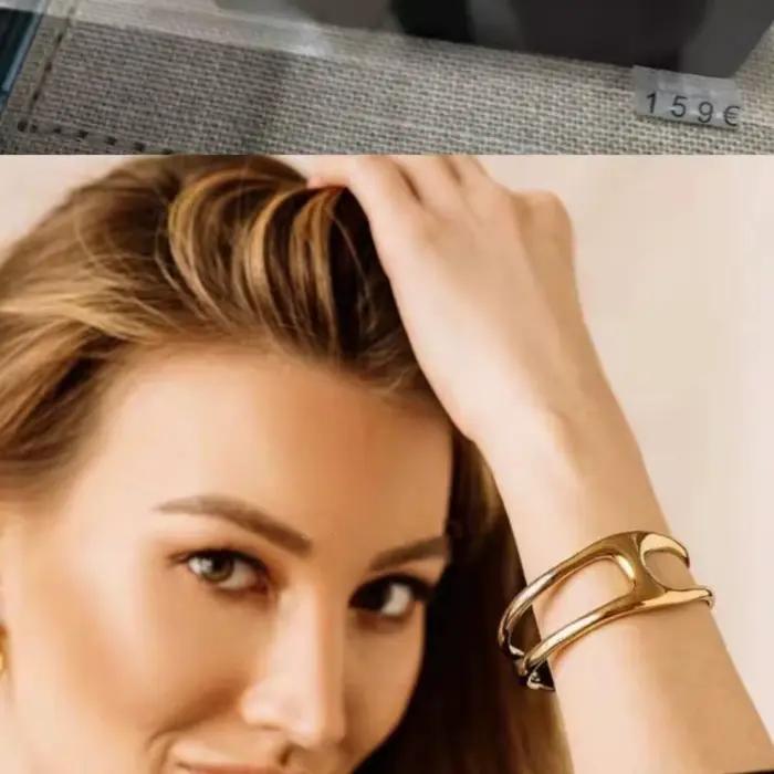 Bracelet en corde de cuir géométrique