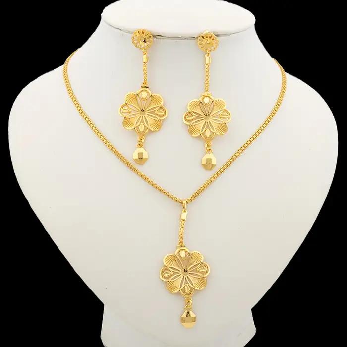 Ensemble de bijoux de couleur dubaï pour femmes