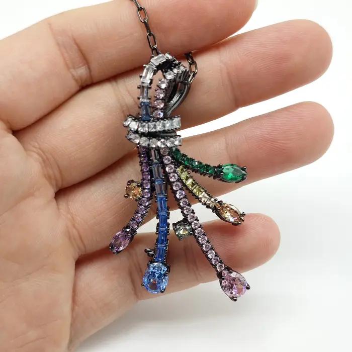 Collier Boucles d'Oreilles Bracelet Style Rétro Élégant Coloré Pour Femmes Occasions Spéciales