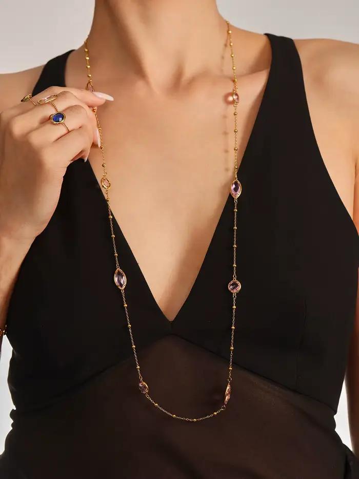 Collier élégant en acier inoxydable pour femmes, Style œil rond, luxe, verre tchèque plaqué or, manchette, bracelet ouvert, bijoux à breloques