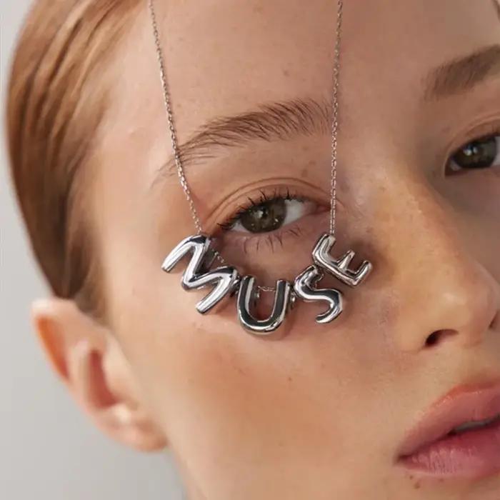 Colliers avec pendentif lettre personnalisé pour hommes et femmes