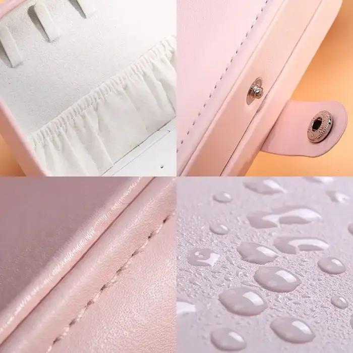 Boîte à bijoux portable en cuir pour bijouterie voyage organisation bijoux présentoir de bijoux pour femmes occasions spéciales