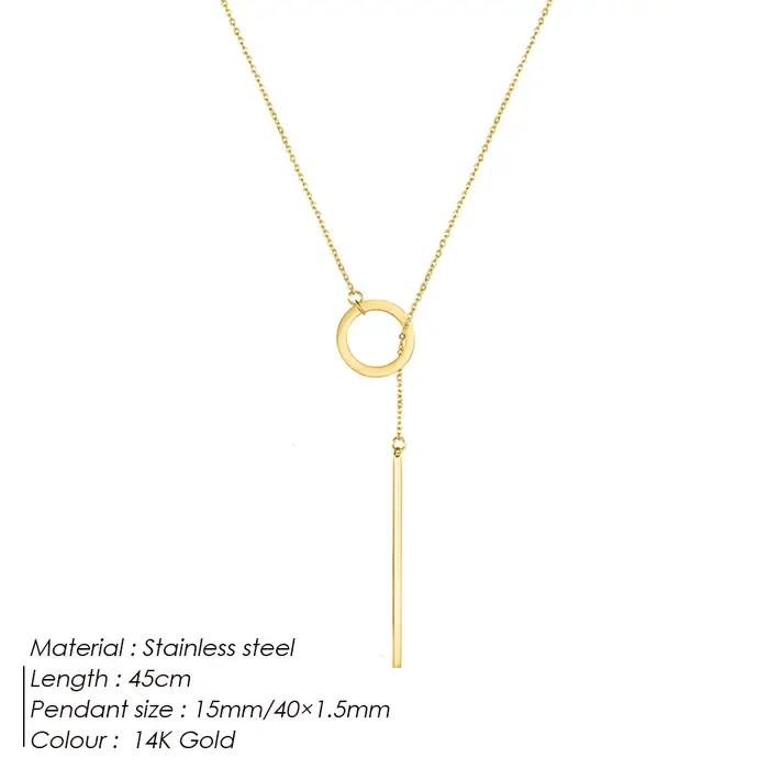 Collier minimaliste en acier inoxydable eManco pour femme
