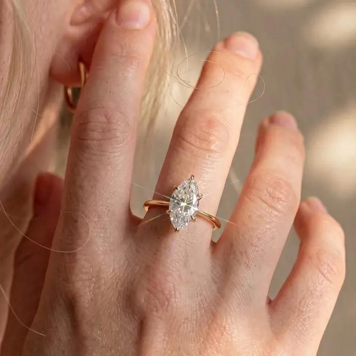 Bague en diamant Moissanite 3CT D VVS1 pour femmes, bague en argent Sterling S925, élégante et sophistiquée, bijoux de fête occasions spéciales ORSA JEWELS