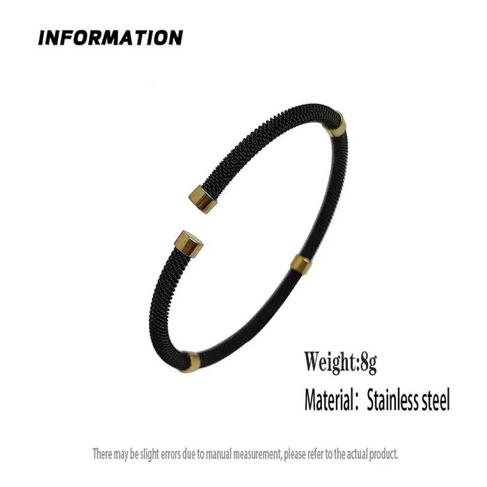 Charmant bracelet en maille tressée en acier inoxydable plaqué or 18 carats pour femmes