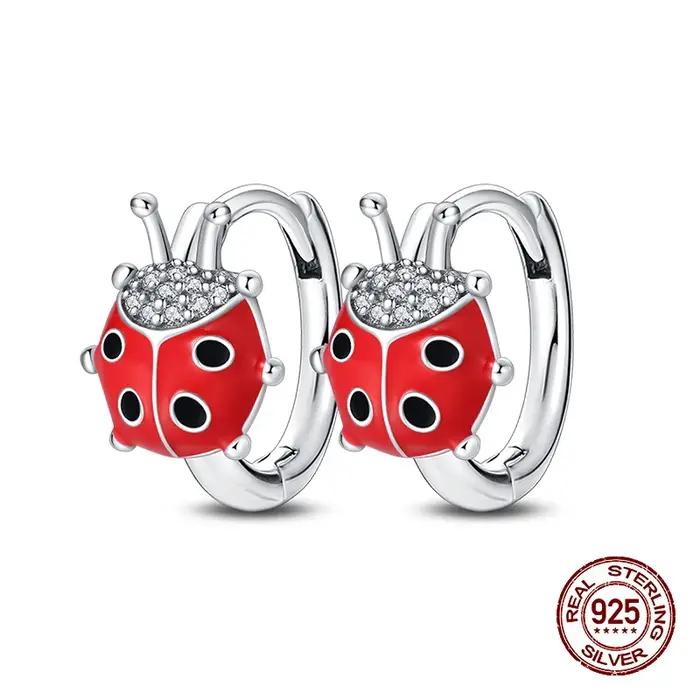 Boucles d'oreilles Double cerceau en argent Sterling 100% pour femmes