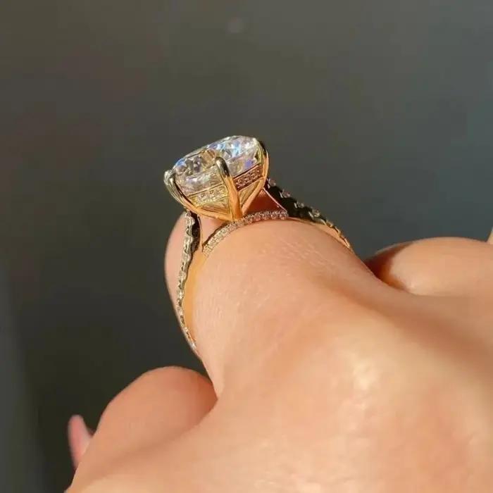 Bague en argent sterling 925 sertie de zirconium blanc classique pour femmes engagement fiançailles mariage occasions spéciales