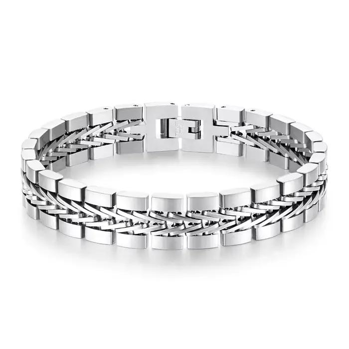 Loe | Bracelet Punk en acier inoxydable pour hommes, mode garçon, plaqué or, bijoux Hip Hop, nouve