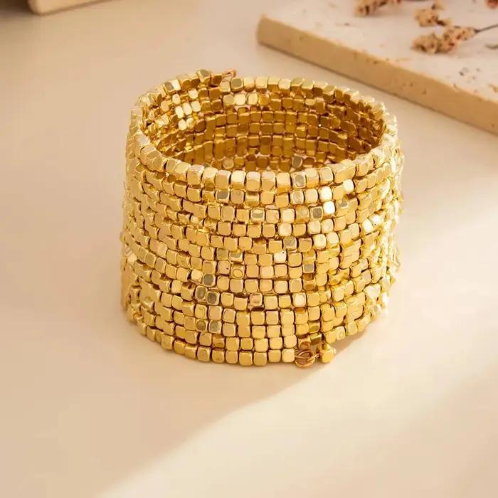 Bracelet large multicouche Vintage pour femmes