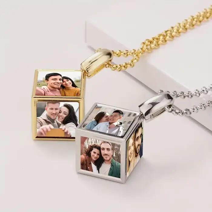 Collier pendentif avec image personnalisée pour hommes, 1 pièce, image personnalisée, Hip Hop, cadeau personnalisé