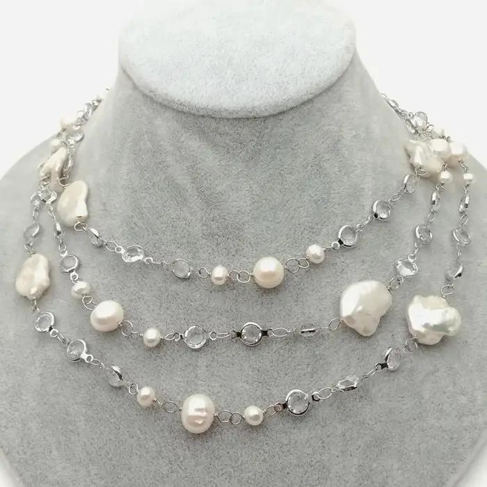 Collier et pendentifs longs en zircon cubique pour femmes