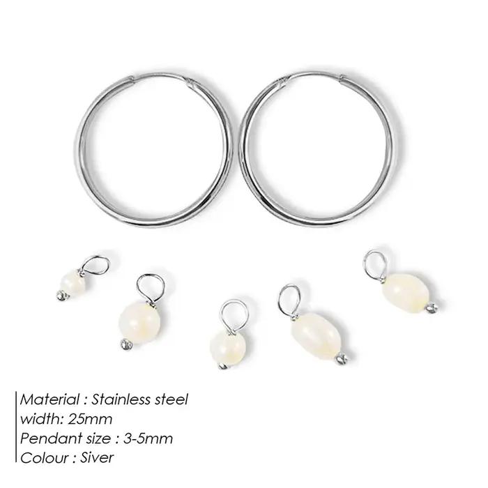 Boucles d'Oreilles en Perles d'Eau Douce Élégantes et Mode pour Femmes Occasions Spéciales Bureau École Fêtes