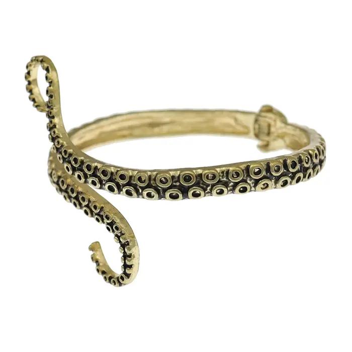 Bracelet à manchette ouverte Pieuvre simple pour hommes et femmes