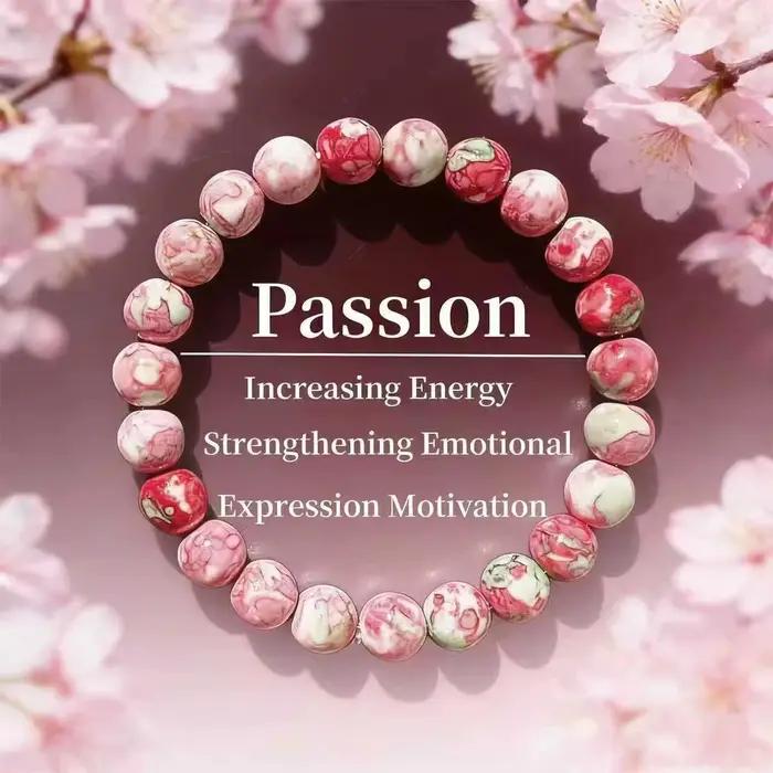 Bracelet de perles en Quartz Rose pour femmes