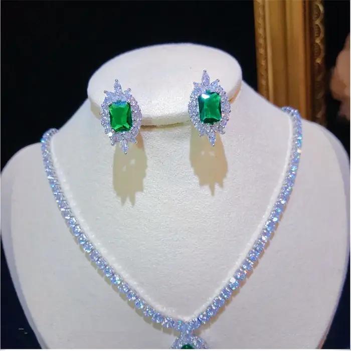 Ensemble de bijoux en argent regardé S925 pour femme