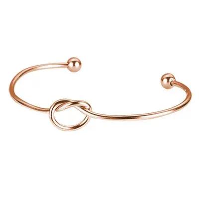 Bracelet en acier inoxydable plaqué or rose ajustable pour femme élégance moderne occasions spéciales