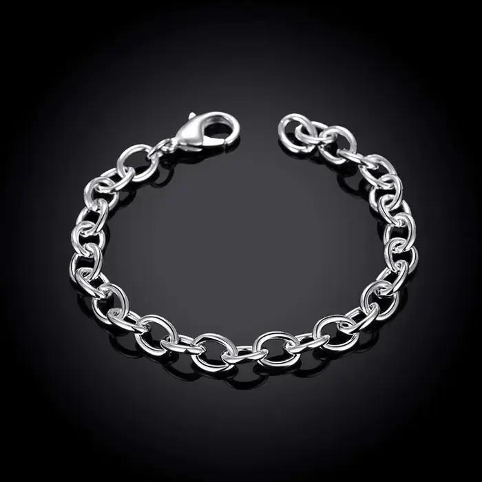 Bracelet en argent Sterling 925 pour hommes et femmes, bijoux à la mode, classique, Simple, élégant, cadeaux d'anniversaire
