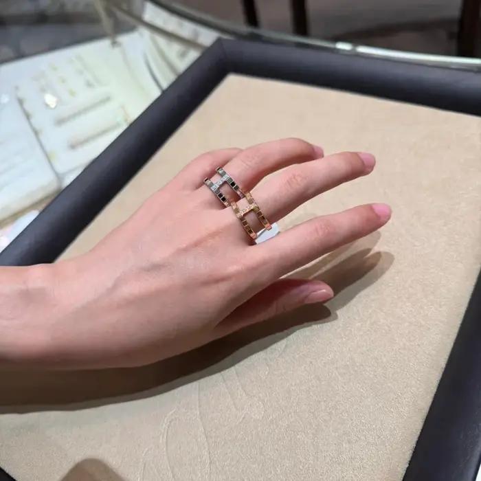 Bague de couple classique en argent 925 avec diamant