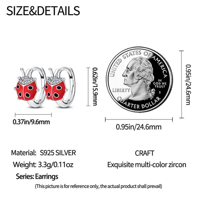 Boucles d'oreilles Double cerceau en argent Sterling 100% pour femmes
