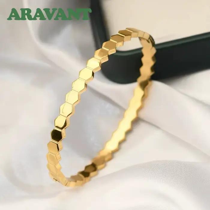 Bracelet géométrique en forme de losange en argent 925 et or 18 carats pour femmes, bijoux tendance