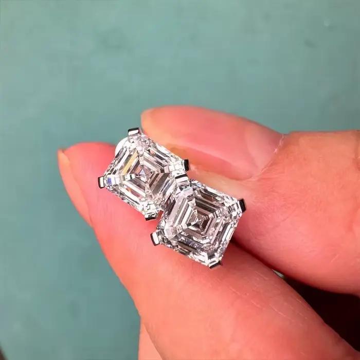 Luxe 0.5-3 Carats Marquise coeur poire Moissanite femmes diamant boucle d'oreille Stud 925 boucles d'oreilles en argent