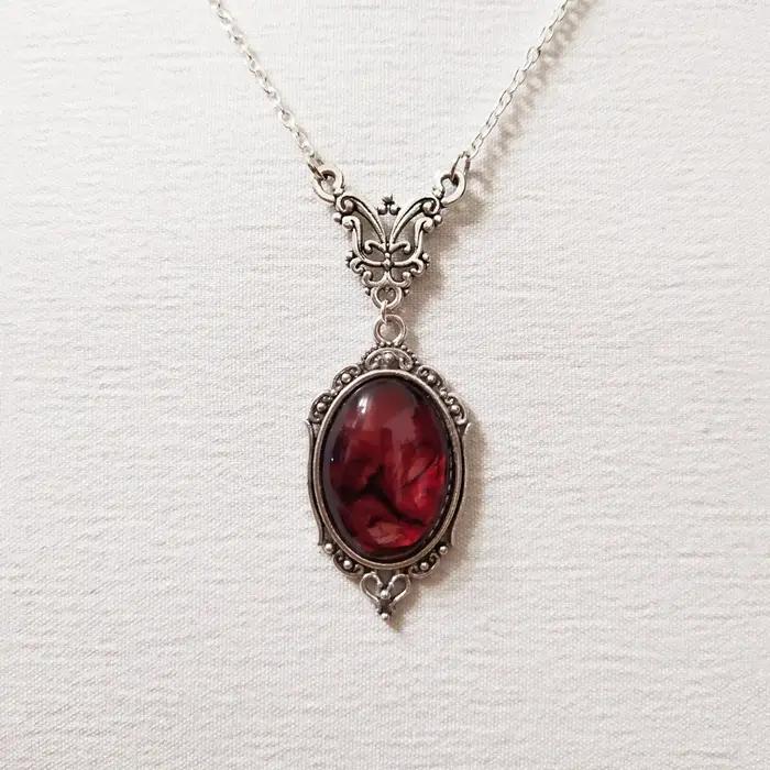Collier de Vampire gothique Vintage Stardust cristal camée pendentif collier Style Punk pendentif Va