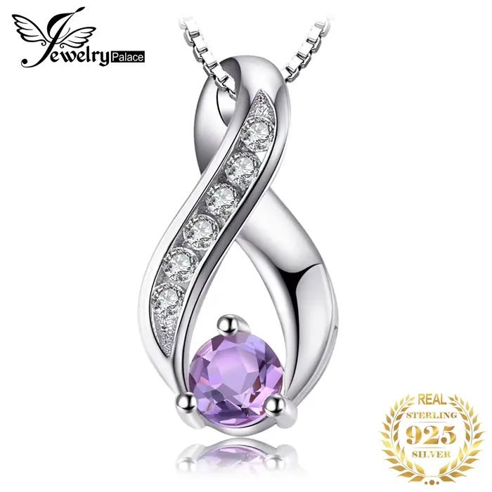 JewelpopPalace-Collier pendentif en argent regardé 925 pour femme, Extron Natural Alanding Yst, No J