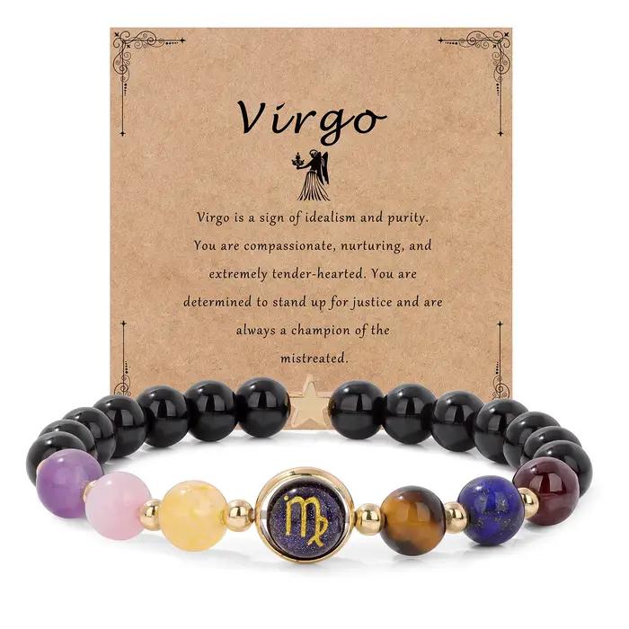 Bracelet en Pierre Naturelle des Signes du Zodiaque