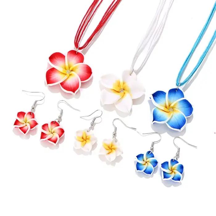 Ensemble de bijoux bohème tressé à grande fleur pour femmes