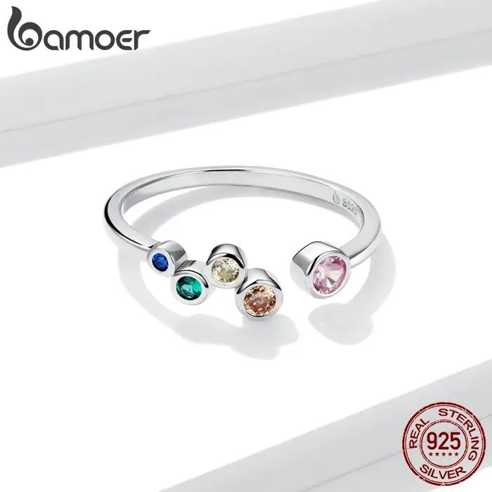 Bamoer-oral alière en argent regardé 925 pour femme