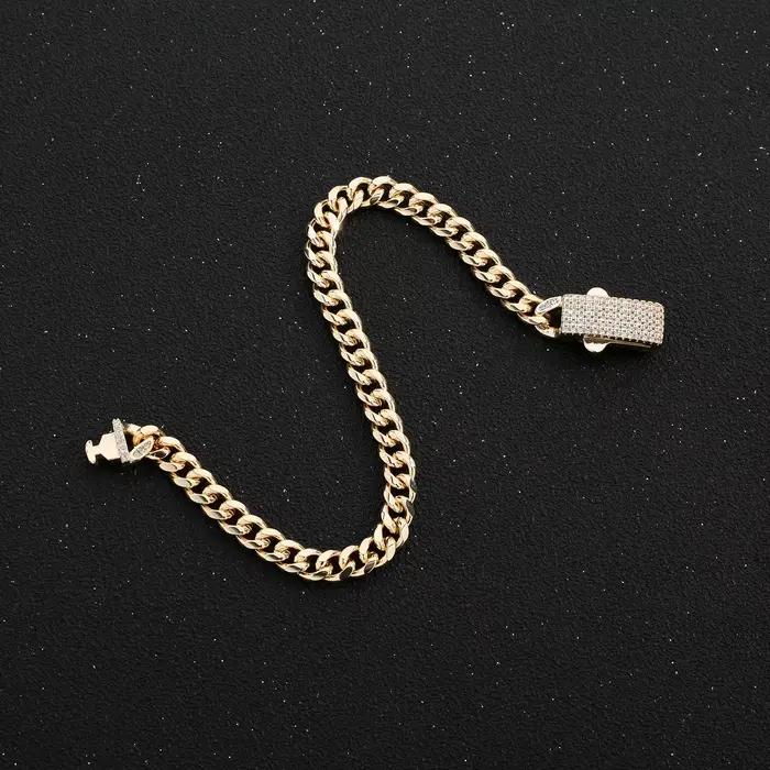 Bracelet et collier de luxe Monaco en zircon blanc