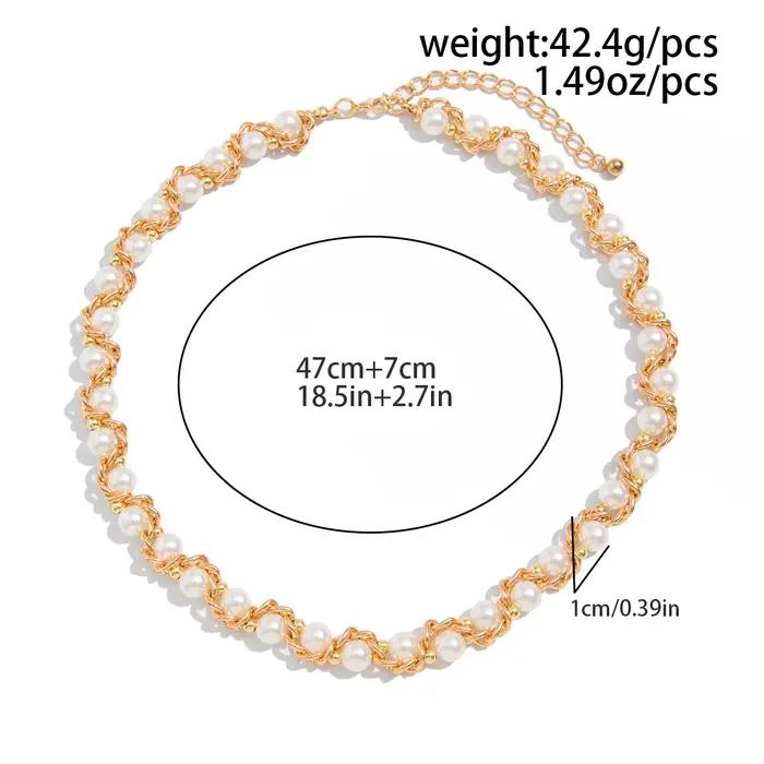 Collier de perles d'imitation pour hommes, Simple, haut de gamme, Niche, Style polyvalent, accessoir
