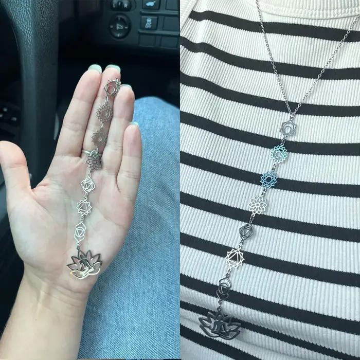 Collier de Yoga 7 Chakras acier inoxydable Boho pour femmes méditation cadeau spirituel occasions spéciales