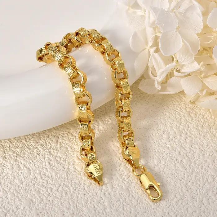 Bracelet en cuivre plaqué or 18 carats serpent style hip hop bijou unisexe pour hommes et femmes occasions spéciales cadeau amitié