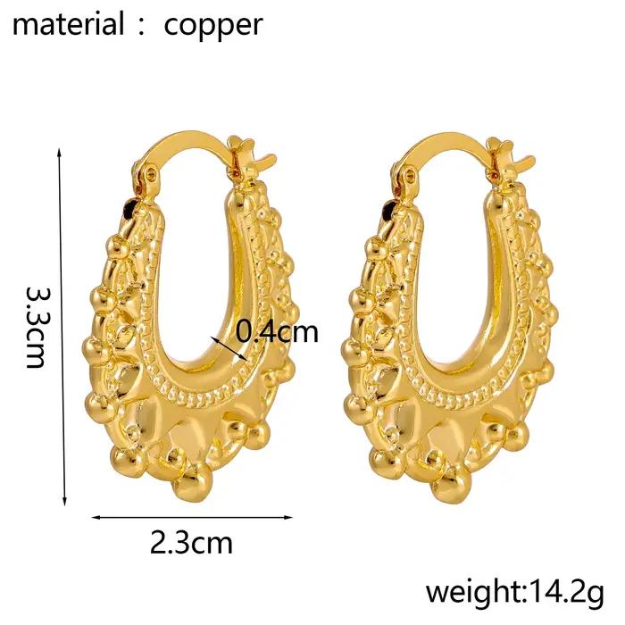 CARLIDANA – boucles d'oreilles victoriennes élégantes en acier inoxydable, cerceaux créoles pointus,